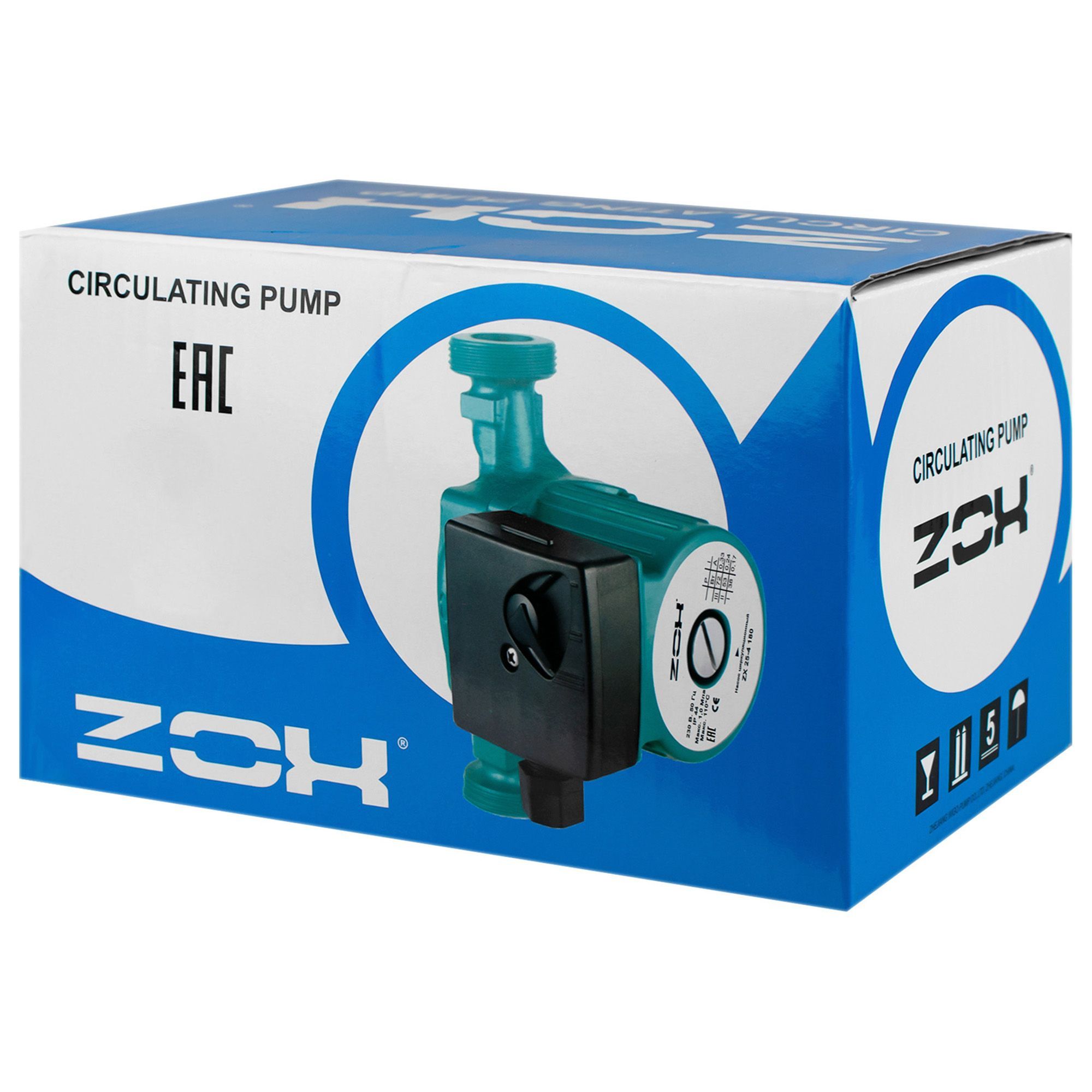 Насос циркуляционный Zox ZX 32-8 180 165Вт 180 мм