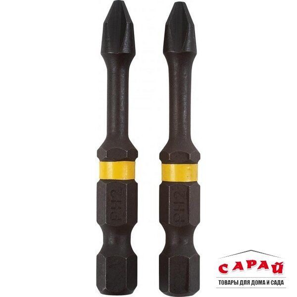 Бита ударная PZ2х50 мм 2 шт Dewalt Impact Torsion DT70531T