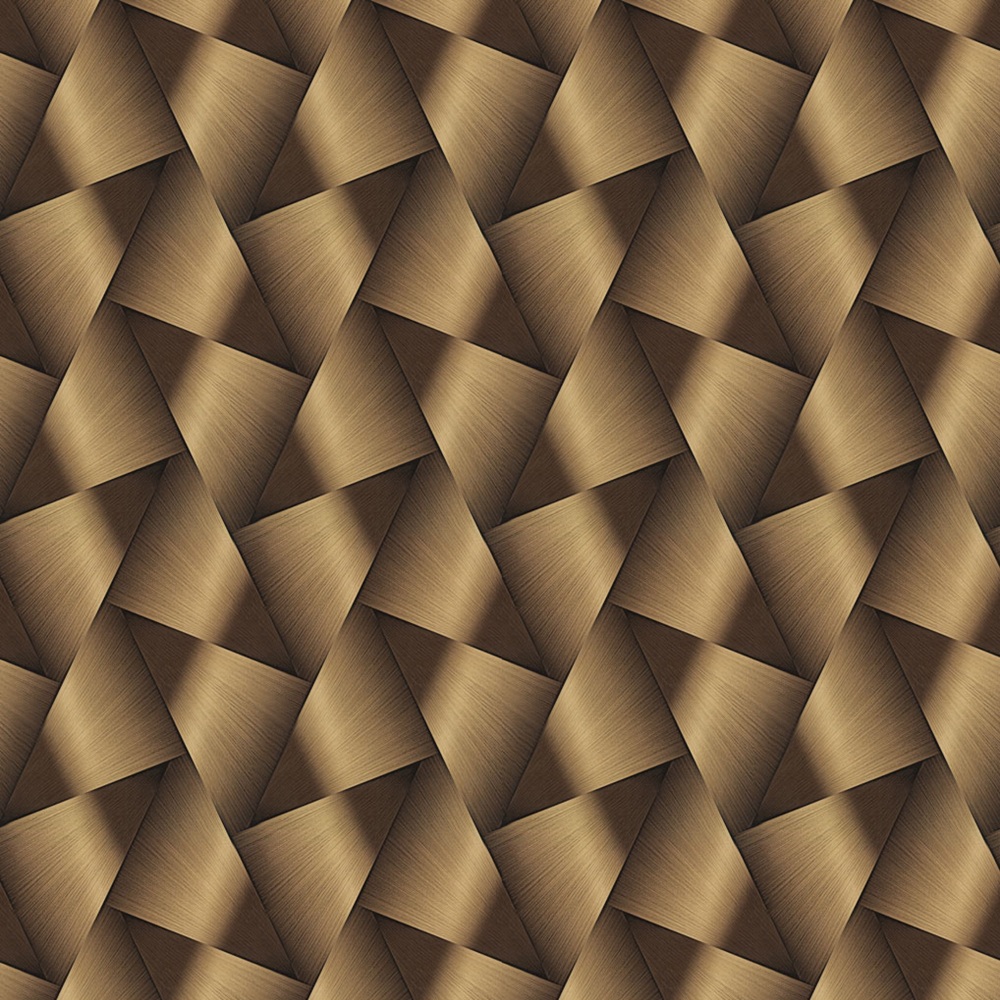 Обои Euro Decor Halo 7342-12 золотые геометрия 1,06х10 м