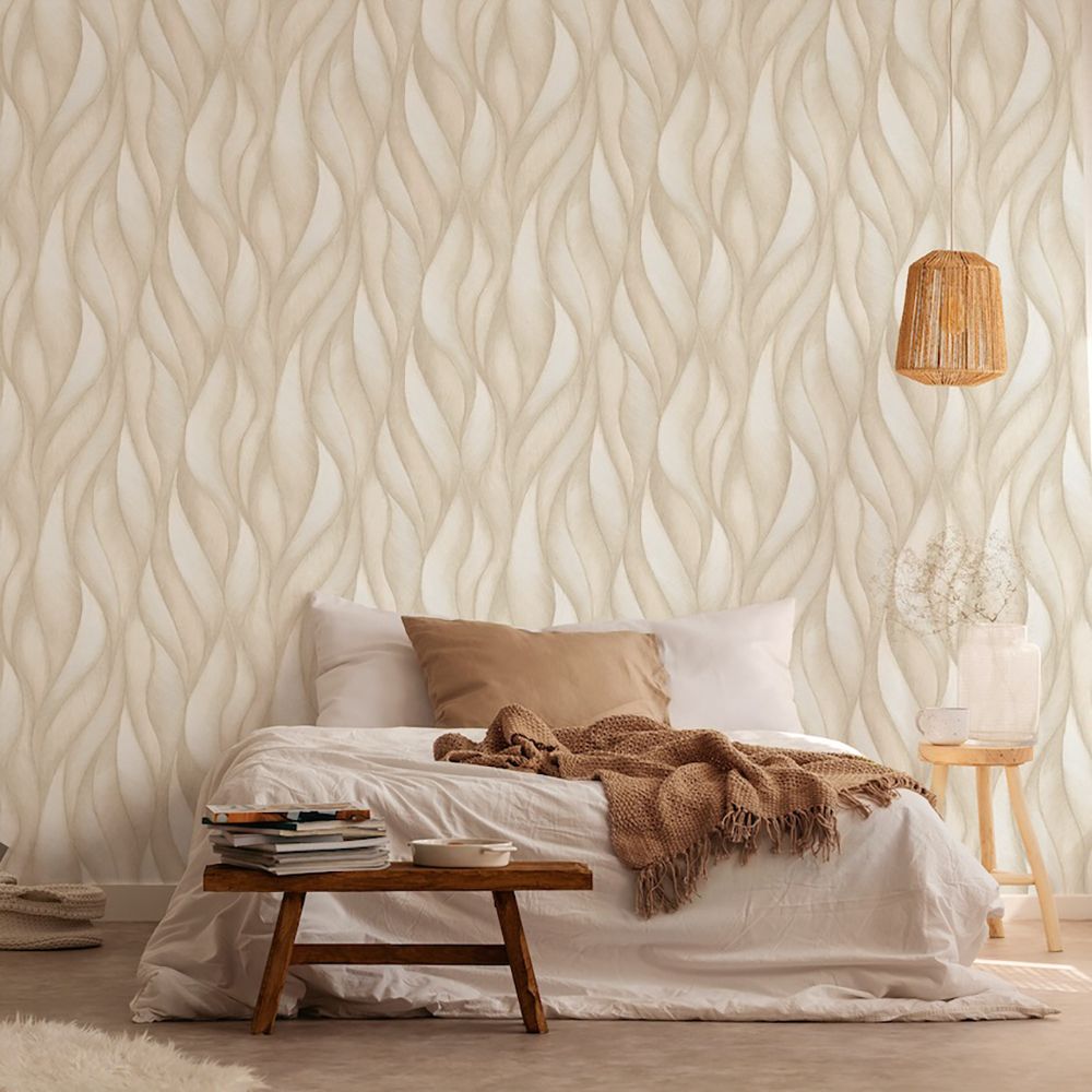 Обои A.S.Creation Infinity 39760-3 светло-бежевые абстракция 3D 1,06х10,05 м