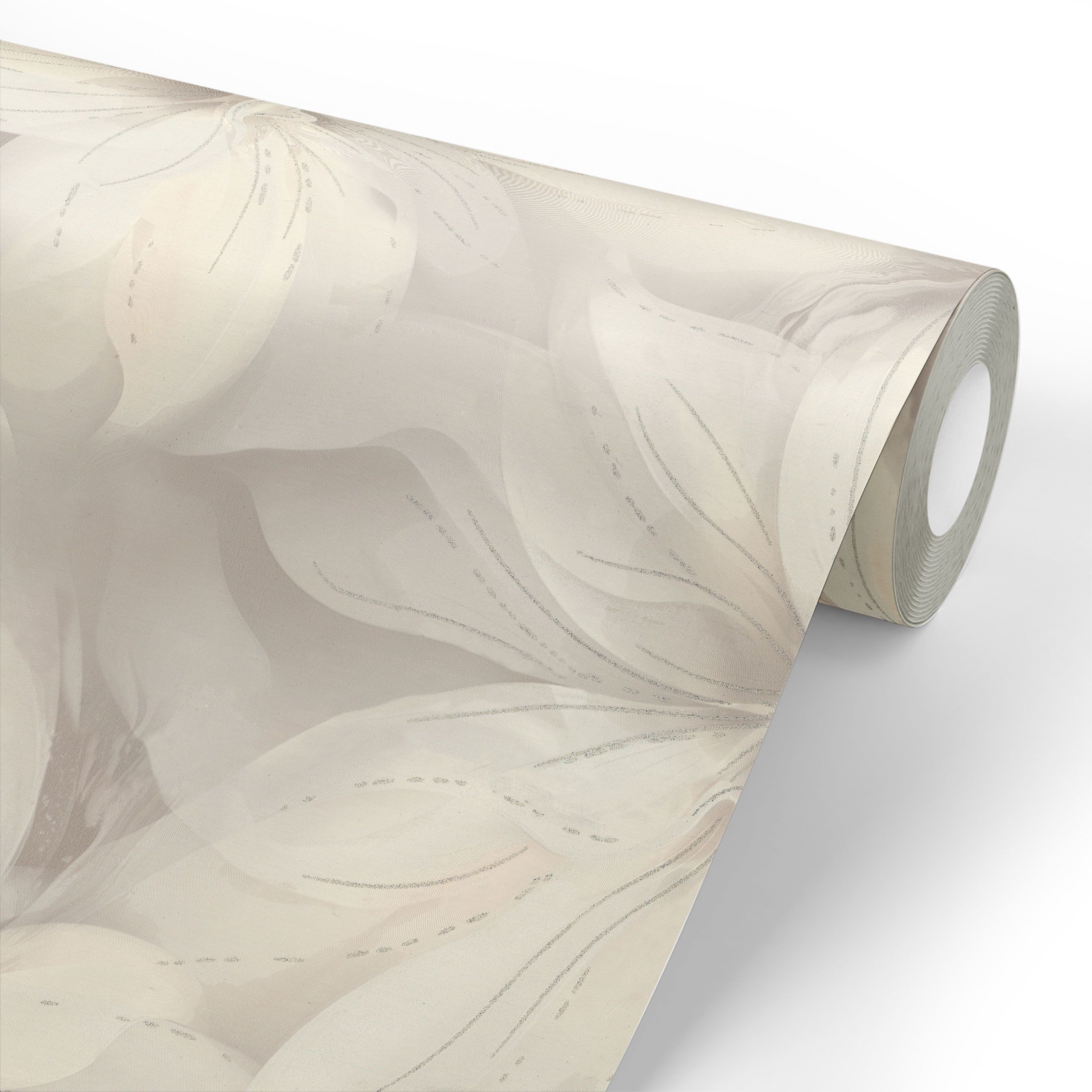 Обои Euro Decor Lilu 8082-01 бежевые цветок крупный 1,06х10,05 м