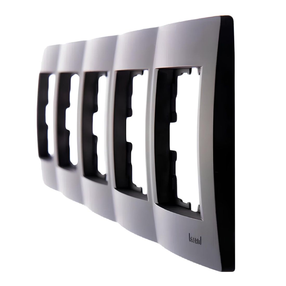 Рамка 5-местная горизонтальная Lezard Karina Life черный бархат 708-4200-150