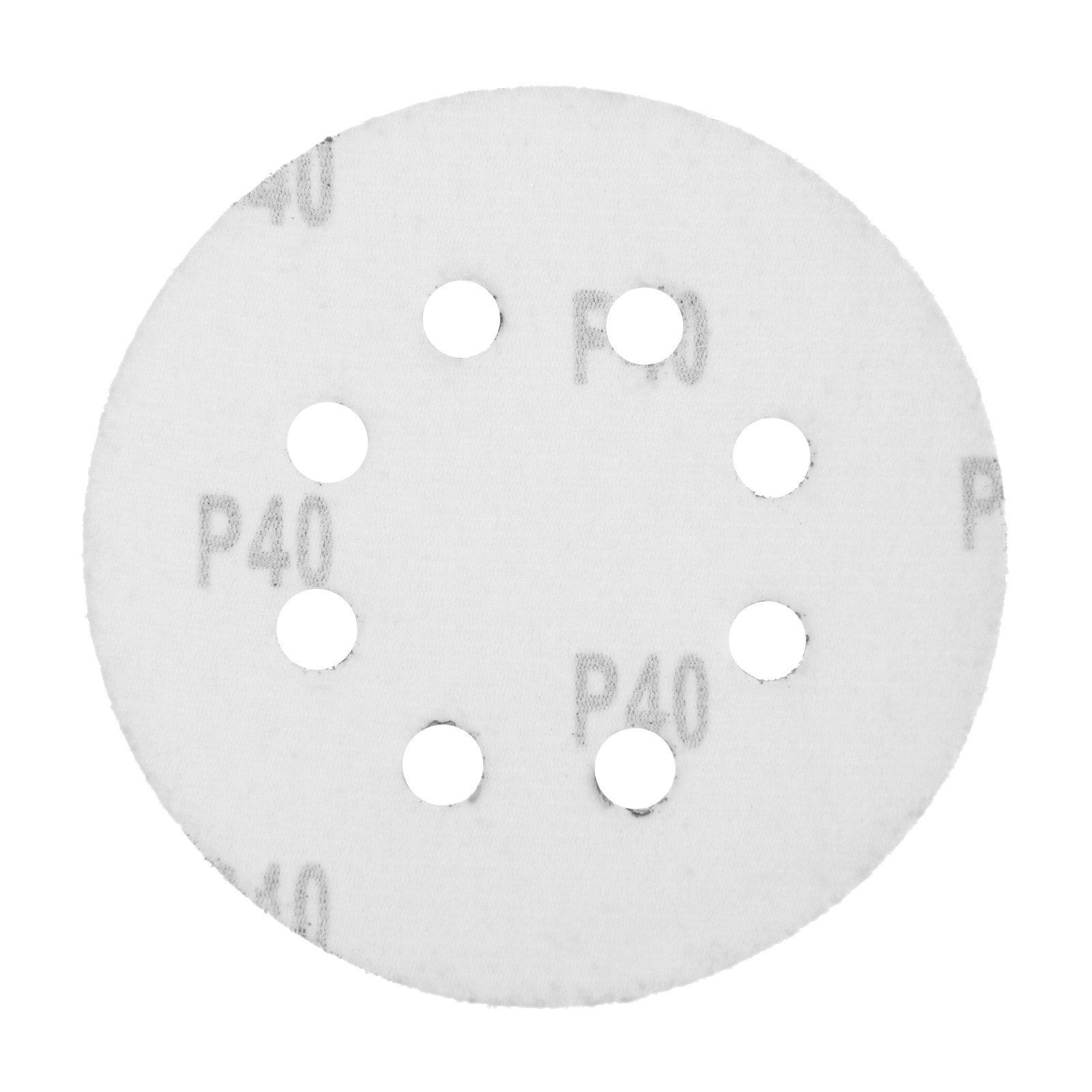 Круг абразивный 125 мм Р40 перфорированный под липучку 8 отверстий оксид алюминия