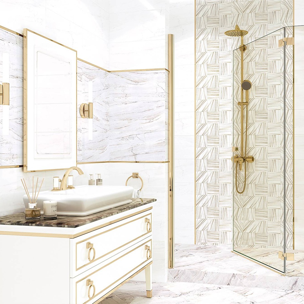 Декор Altacera Modern DW9MOR55 24,9х50 см бело-золотистый