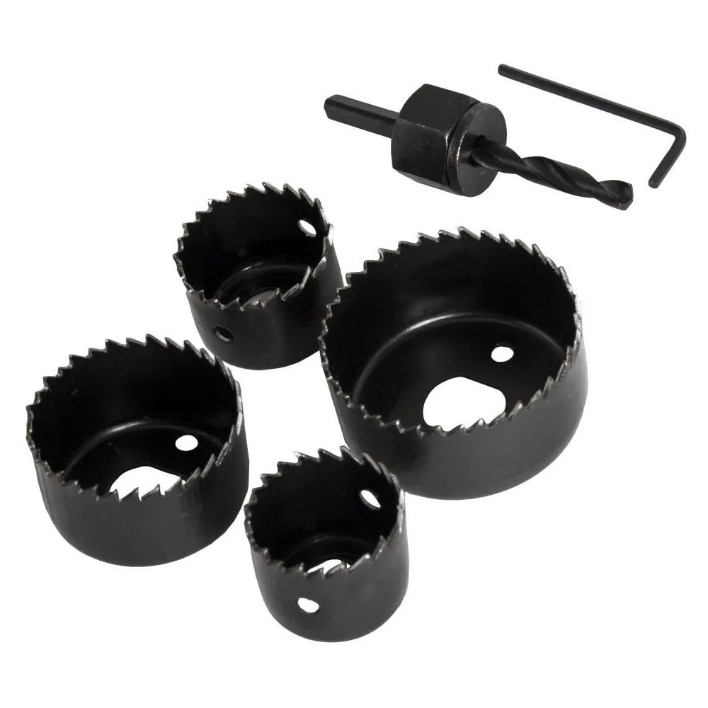 Набор коронок по дереву 4 шт + адаптер Практика 773-255