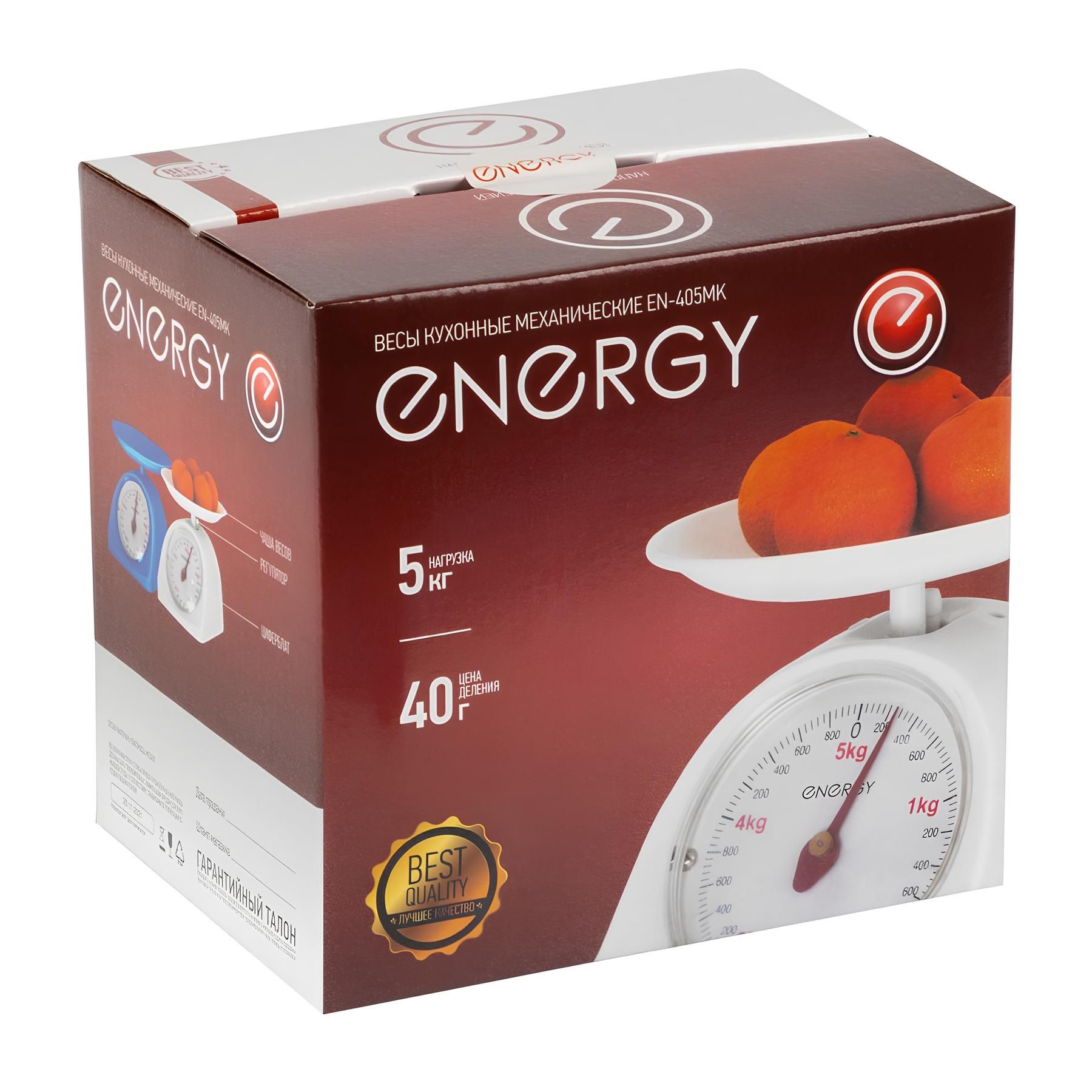 Весы кухонные механические Energy EN-405МК 5 кг круглые