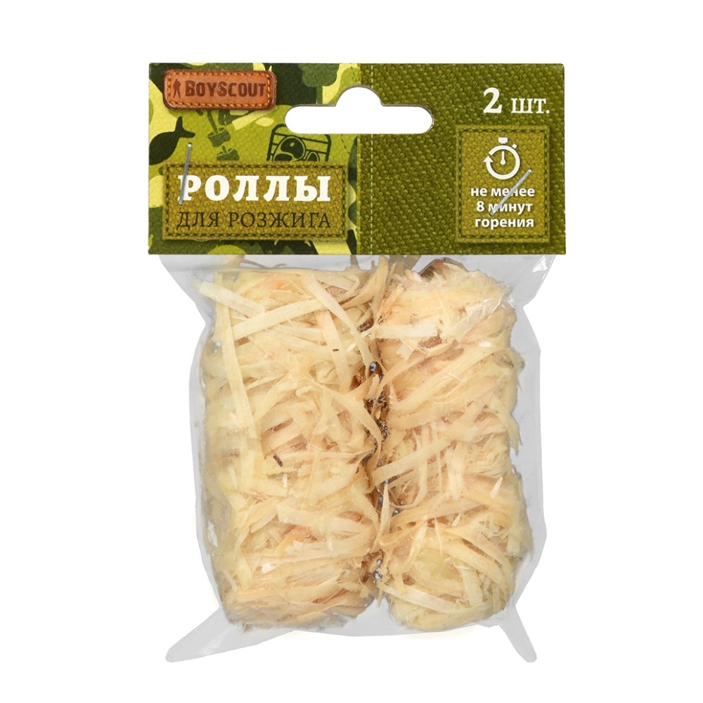 Роллы для розжига мангалов, барбекю, каминов и печей 2 шт Boyscout