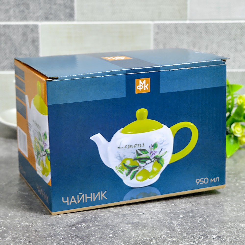 Чайник заварочный Лимоны 950 мл керамический MFK21083