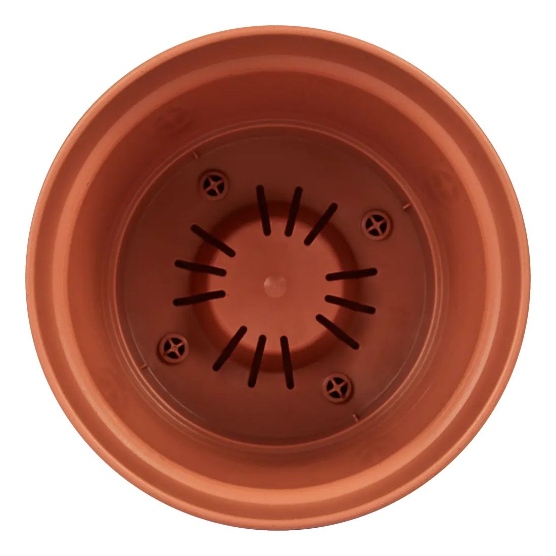 Горшок цветочный Mint терракотовый 12 см 0,7 л с поддоном