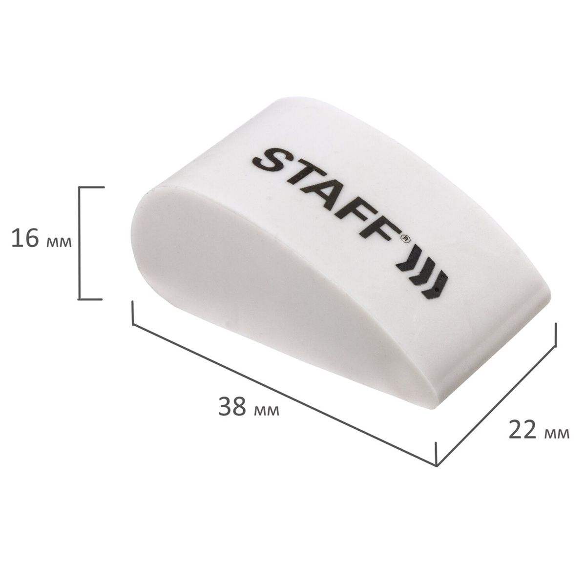 Ластик STAFF College белый капля