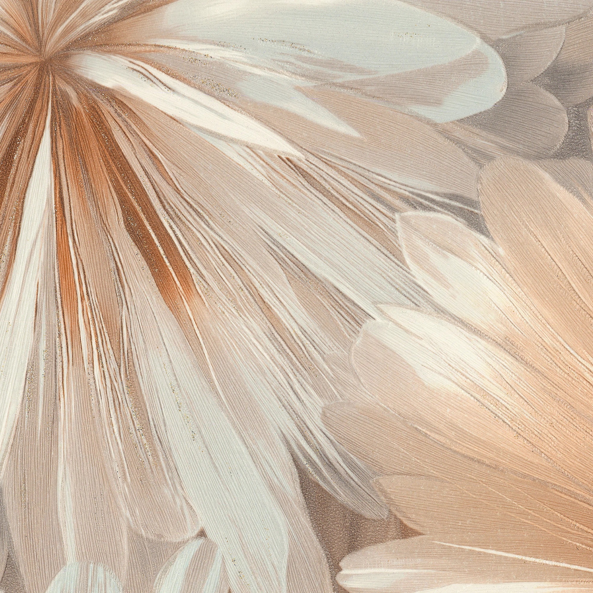 Обои Ornamy Florance 8090-06 бирюзово-коричневые цветы средние 1,06х10 м