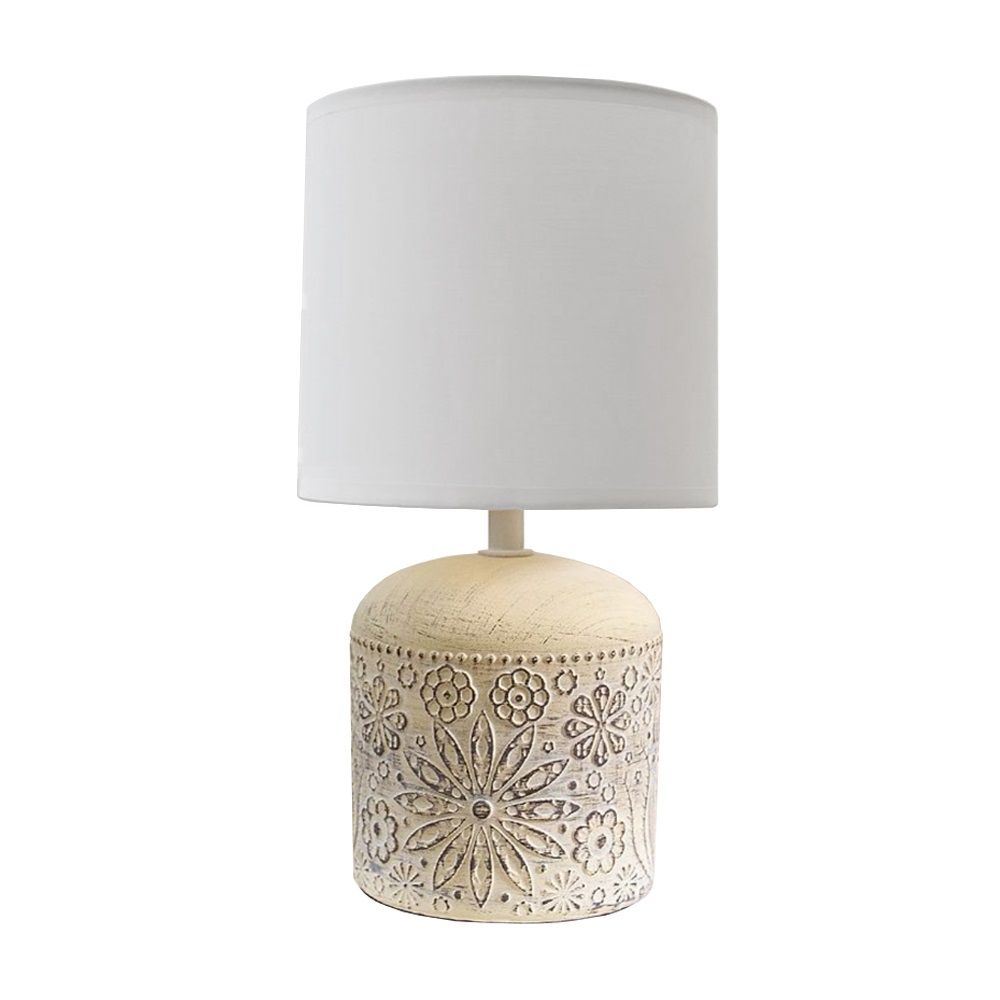 Светильник настольный Лючия 652 Инди 40Вт Е14 бежевый/белый