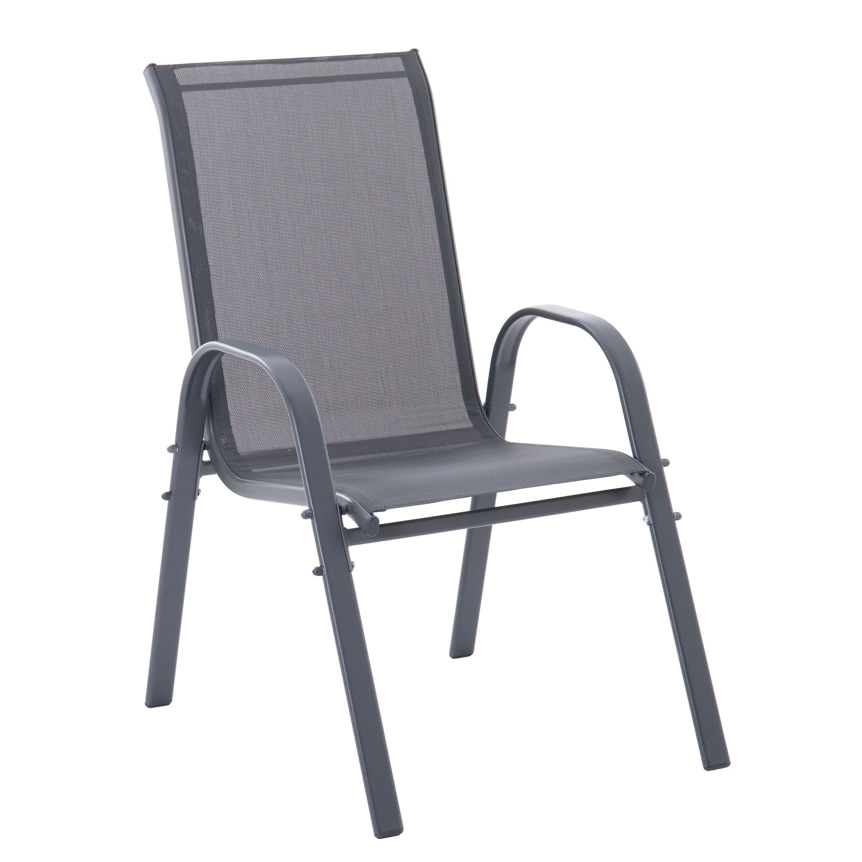 Набор кресел садовых Nolita 68х90х54 см до 120 кг 2 шт серый CHSA1064-2