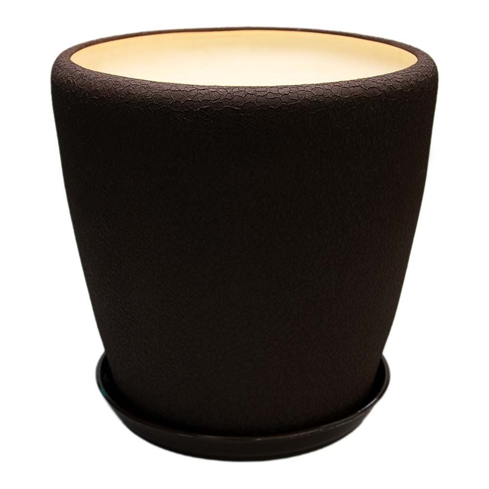 Горшок цветочный Грация шелк шоколад 4,5 л