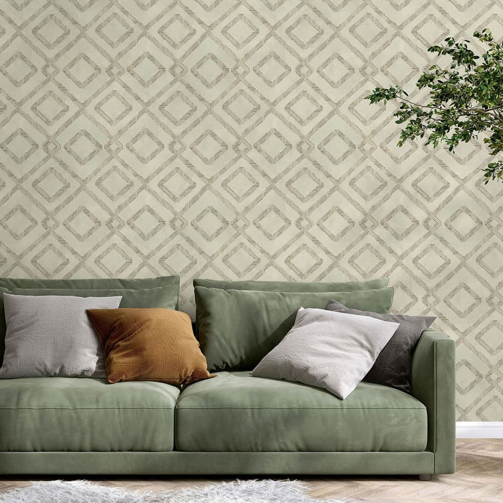 Обои 7237-04 EuroDecor 1,06х10 м Frame зеленый