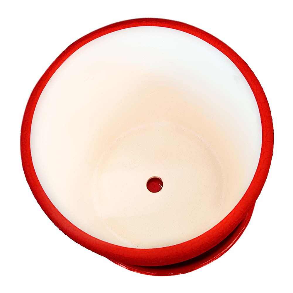 Горшок цветочный Грация шелк красный 4,5 л