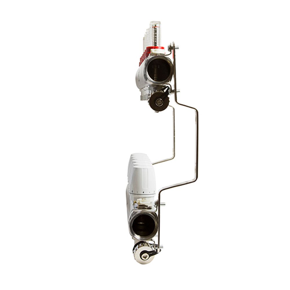 Коллекторная группа 1"х3/4'' евроконус 6 выходов c расходомерами VRT