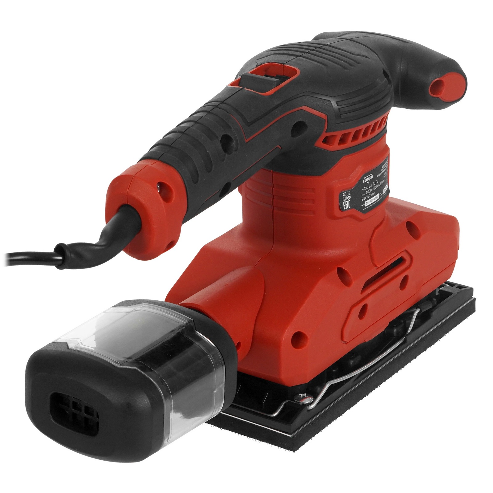 Шлифмашина вибрационная Elitech МШВ 031Э 300Вт 92х187 мм