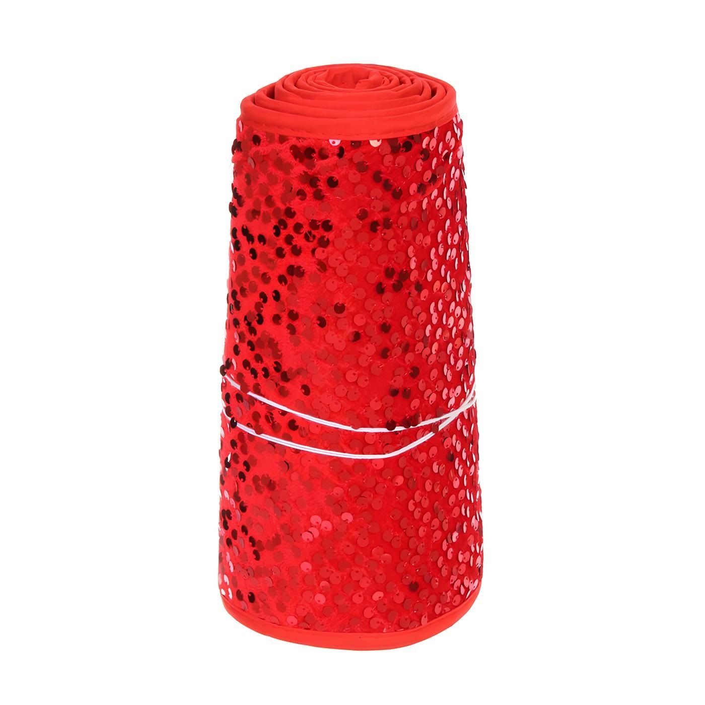 Декор для основания елки Shine d40 см d56 см h20 см красный 107-6256