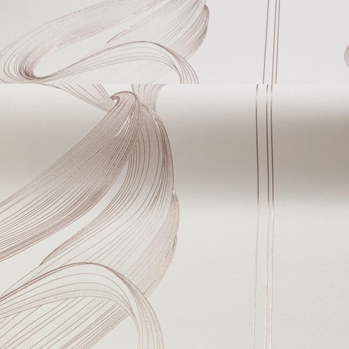 Обои Палитра Гламур 72615-12SL бежевые абстракция 1,06х10,05 м