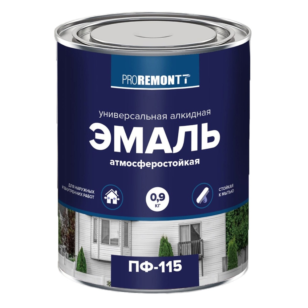 Эмаль ПФ-115 PROREMONTT серый RAL 7004 0,9 кг Л-С