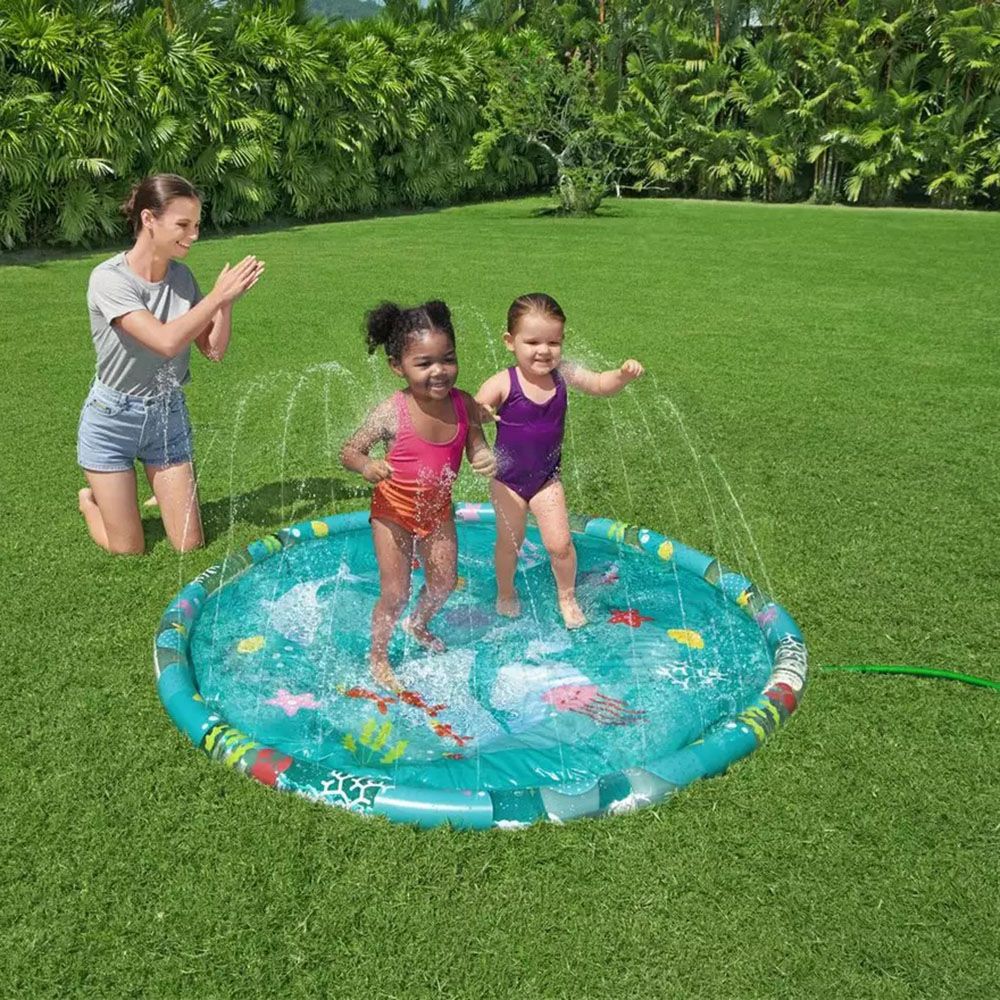Игровой коврик d165 см Bestway Underwater с разбрызгивателем, рем комплект 52487