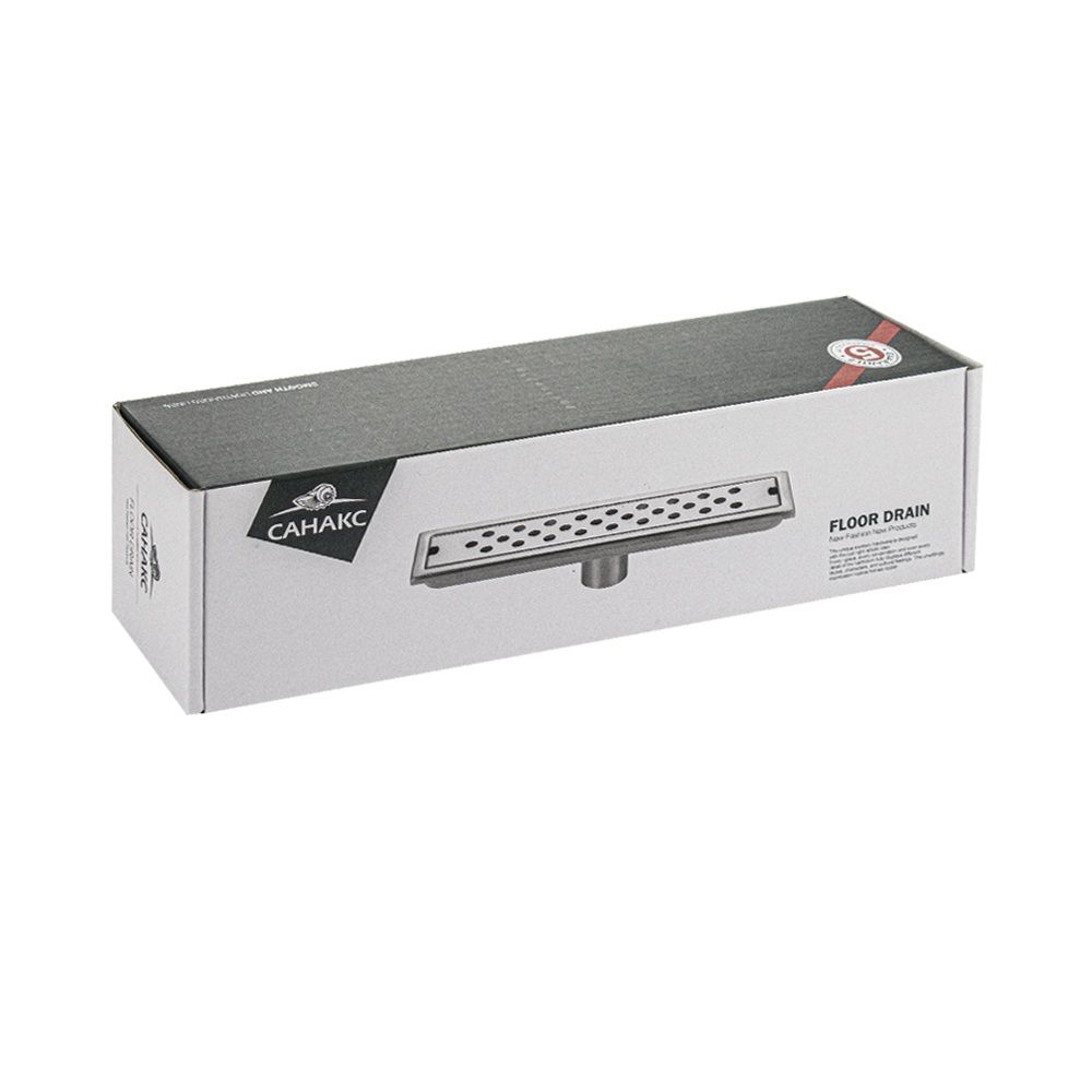 Трап линейный вертик спуск 50 мм 300х75 мм нерж