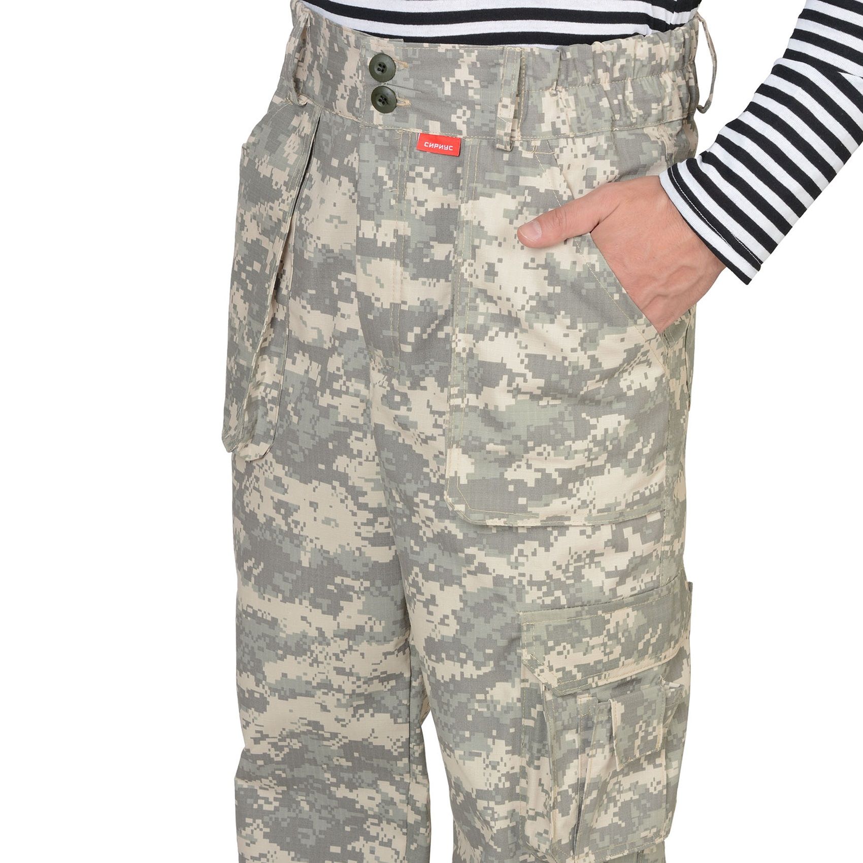 Брюки Скаут ткань Рип-стоп КМФ Пустыня р.96-100/182-188