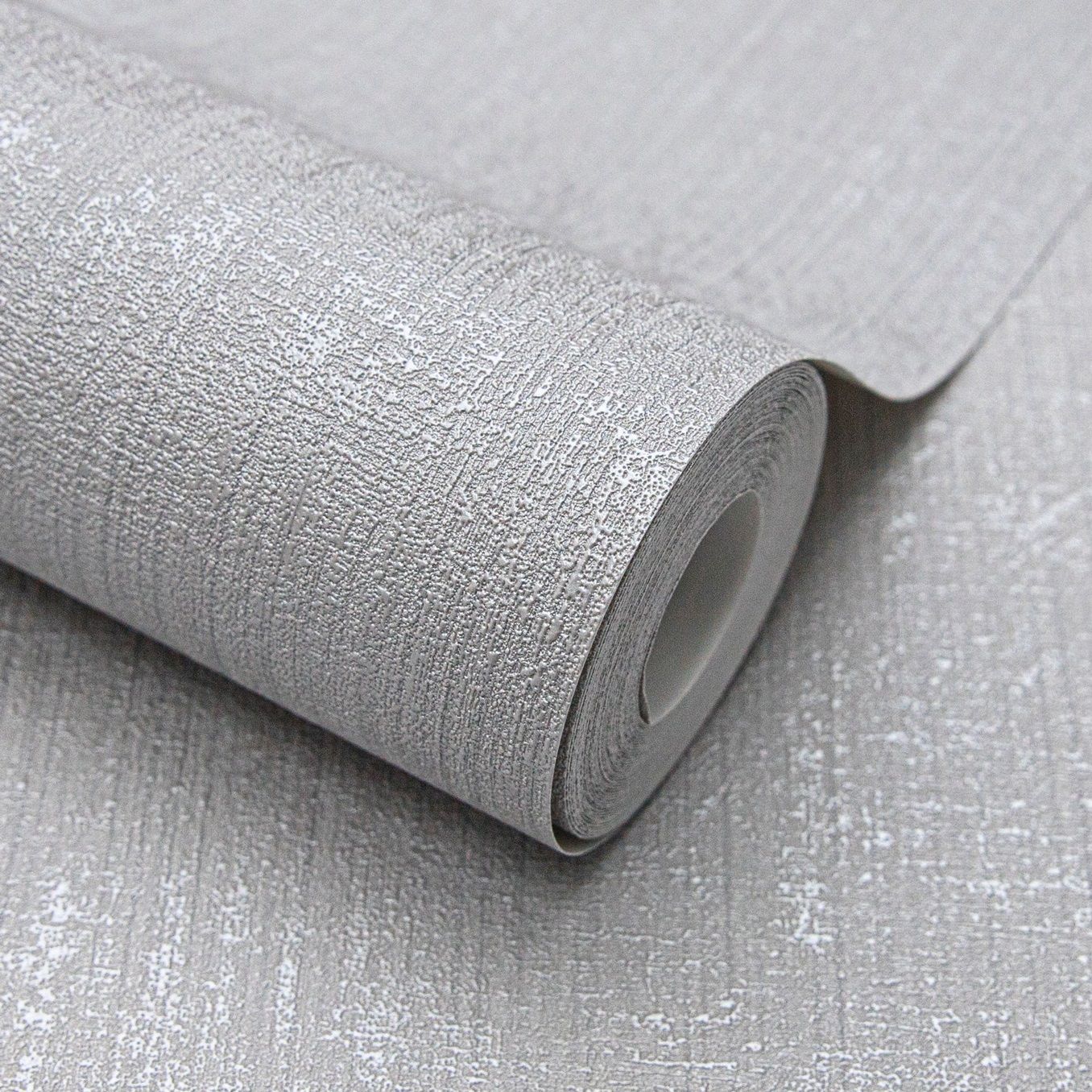 Обои WallSecret Hudson 9084-14 серые лен 1,06х10,05 м