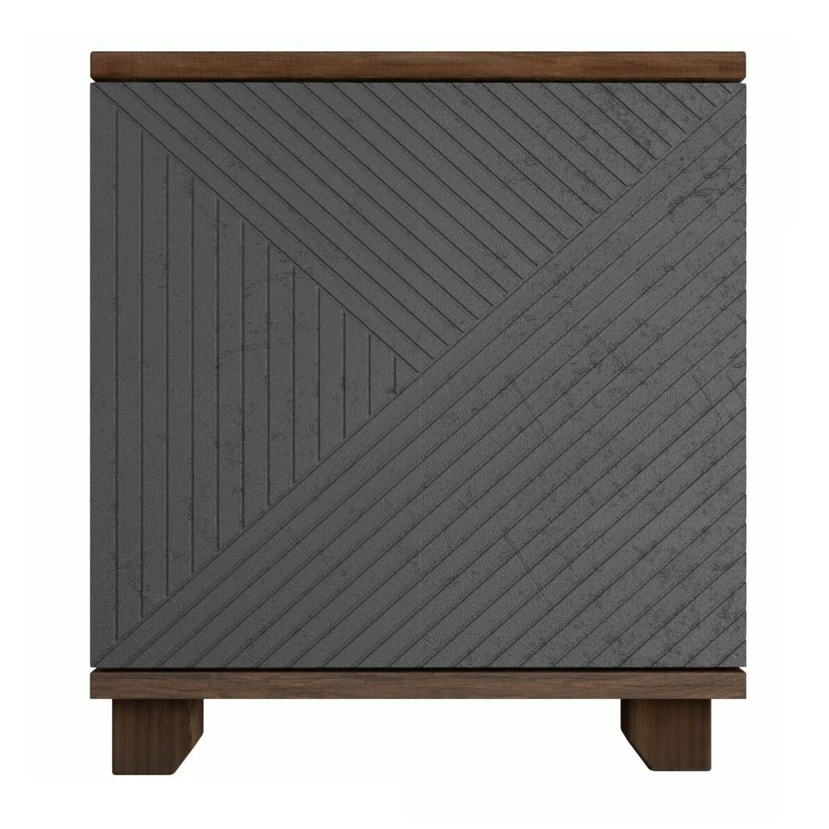 Тумба прикроватная Копенгаген со створкой 400х400х450 мм Дуб Самдал/Серый графит