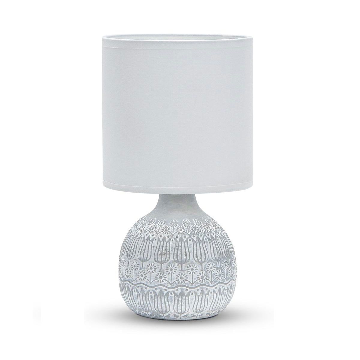 Светильник настольный Лючия 651 Тюльпаны 40Вт Е14 светло-серый/белый