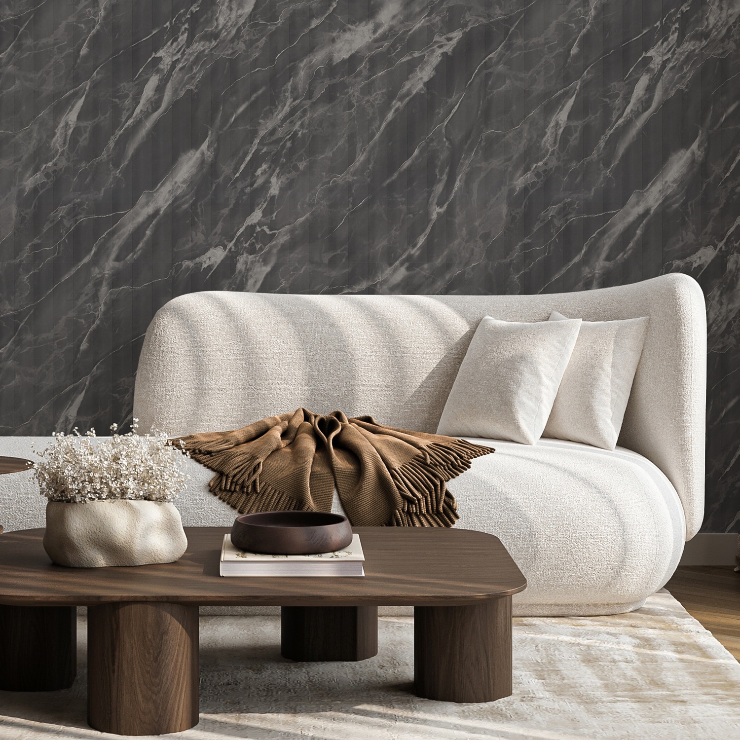 Обои Palitra Home Балтик/Baltic HC72731-44 черные мрамор 1,06х10,05 м