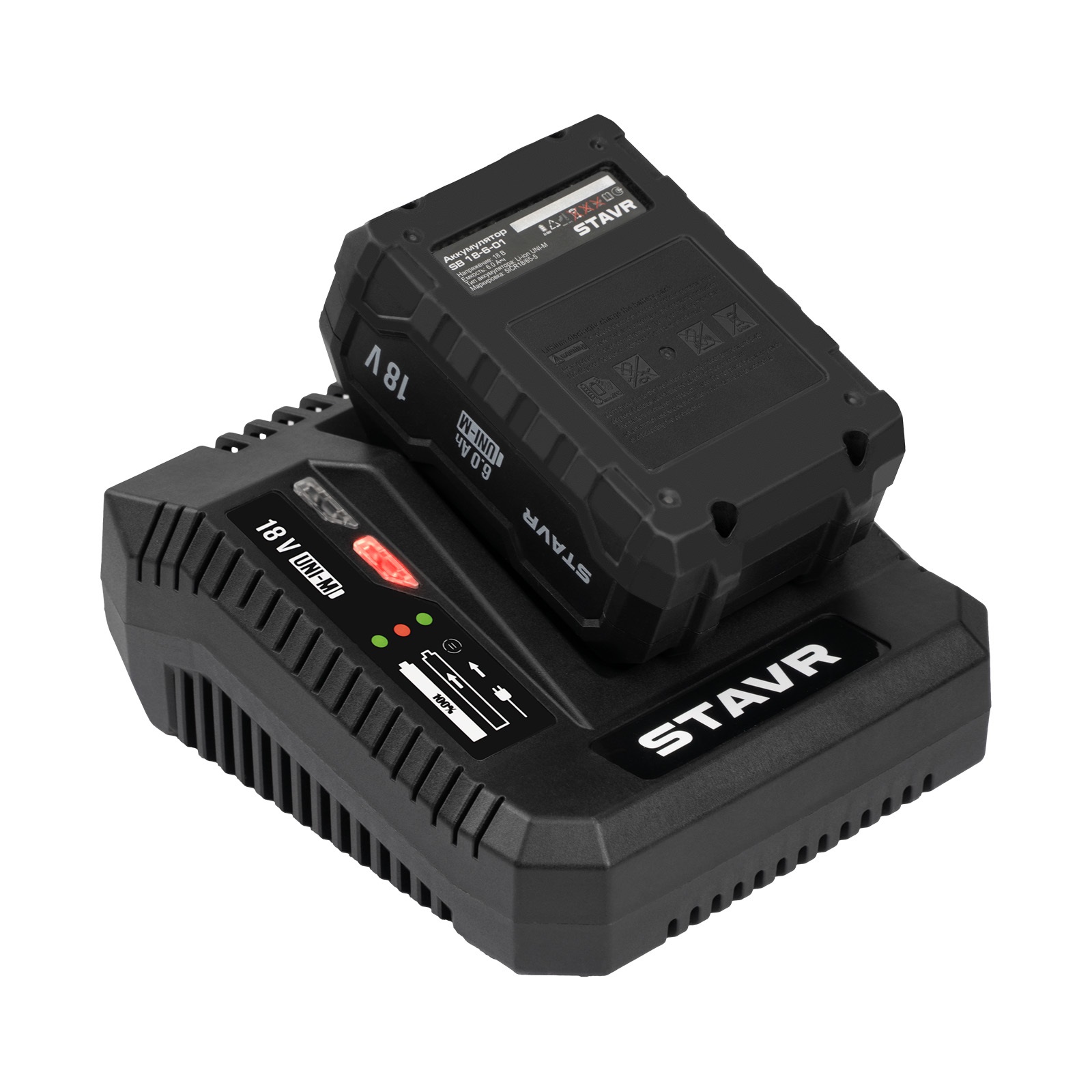 Зарядное устройство быстрое Stavr SBC 18-6A-01 18В 6А