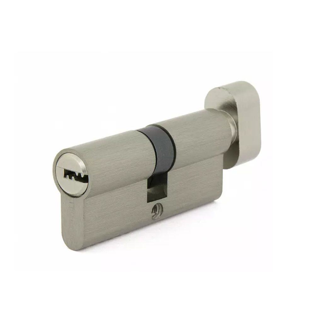 Механизм цилиндровый 70 мм с вертушкой Palladium Pragma ZN 70 C BK SN мат. никель