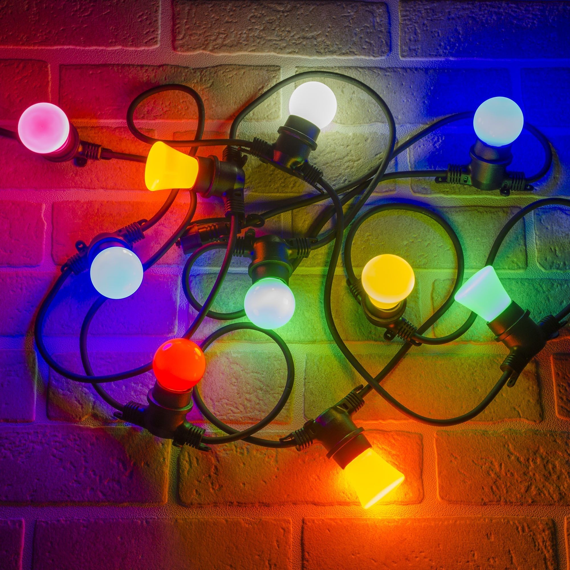 Гирлянда уличная Uniel Белт Лайт черная 10 E27 шаг 50 см 5 м + 1,5 м IP65 UDL-K121