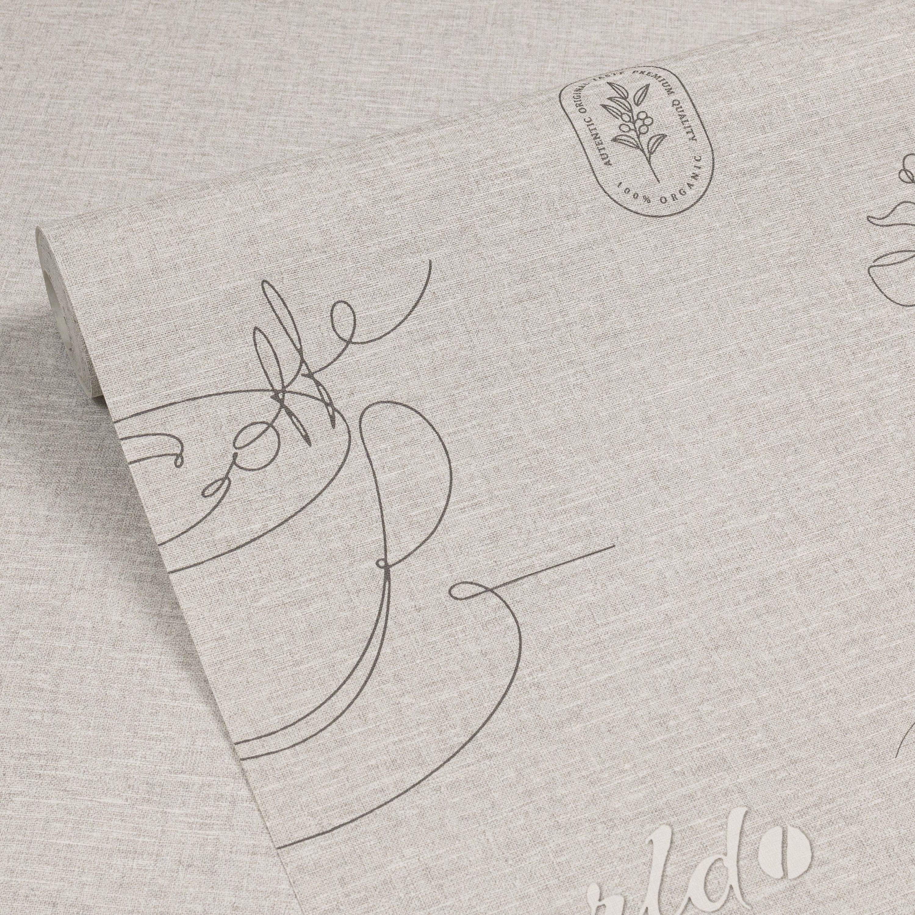 Обои Ateliero Cafe 589698 серые винтаж 1,06х10,05 м