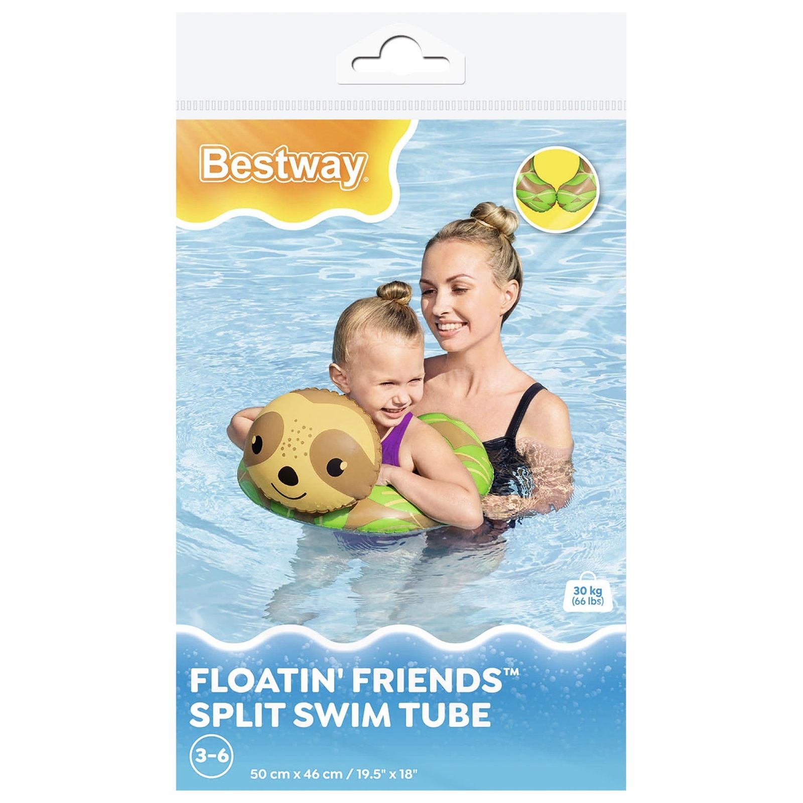 Круг для плавания 50 см 3-6 лет Bestway Floatin Friends Split 36405