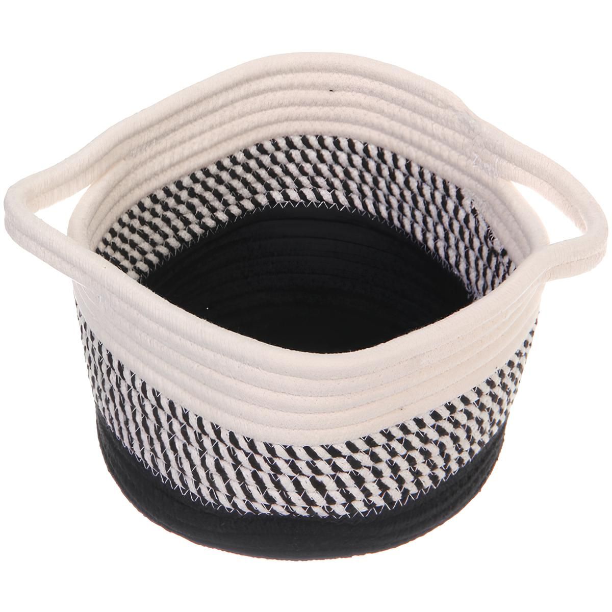 Корзина для хранения Трегория 22х14 см черно-белая