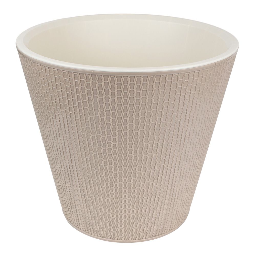Горшок цветочный Velvet бежевый 20 см 4 л