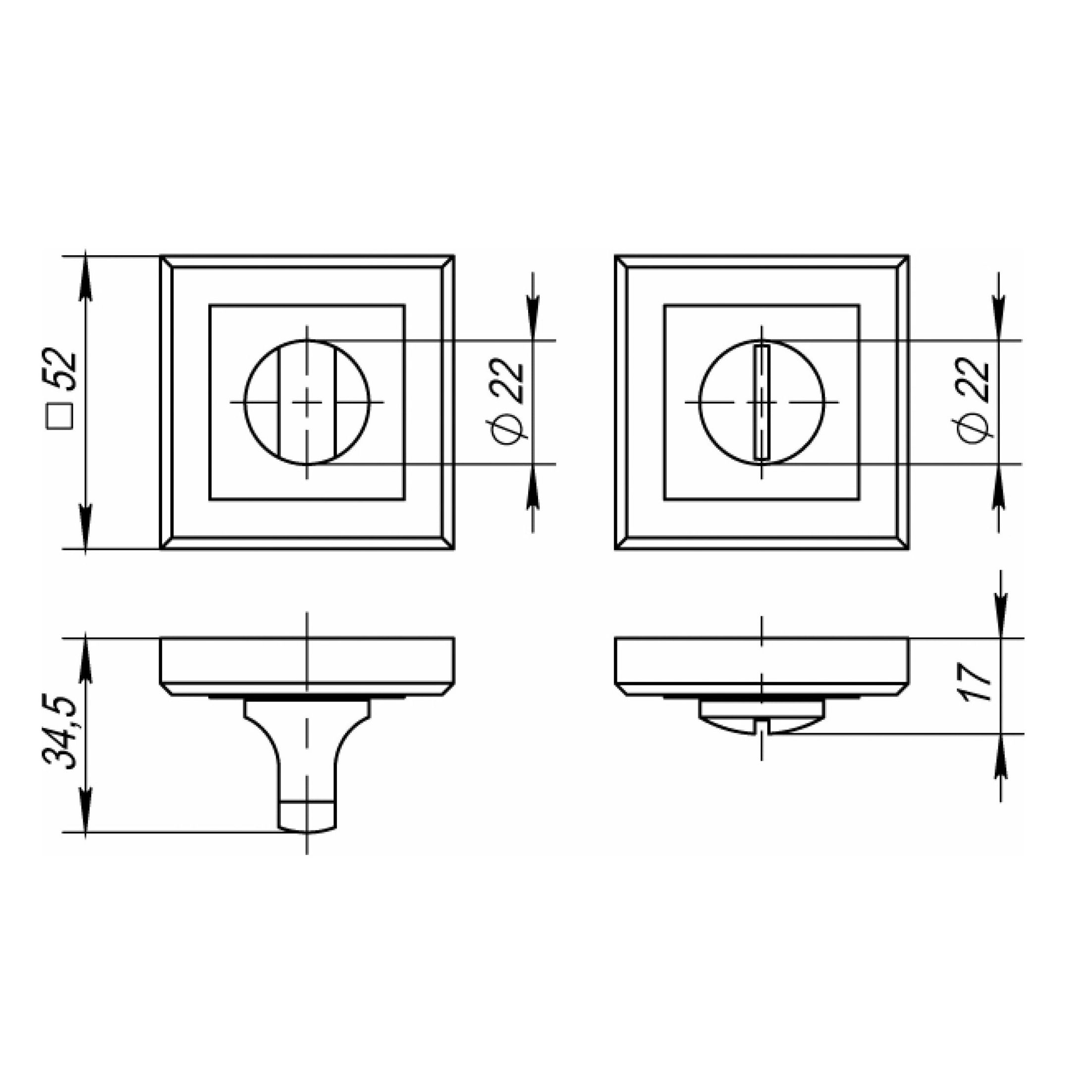 Завертка сантехническая Punto BK6 QL GR/CP-23 графит/хром