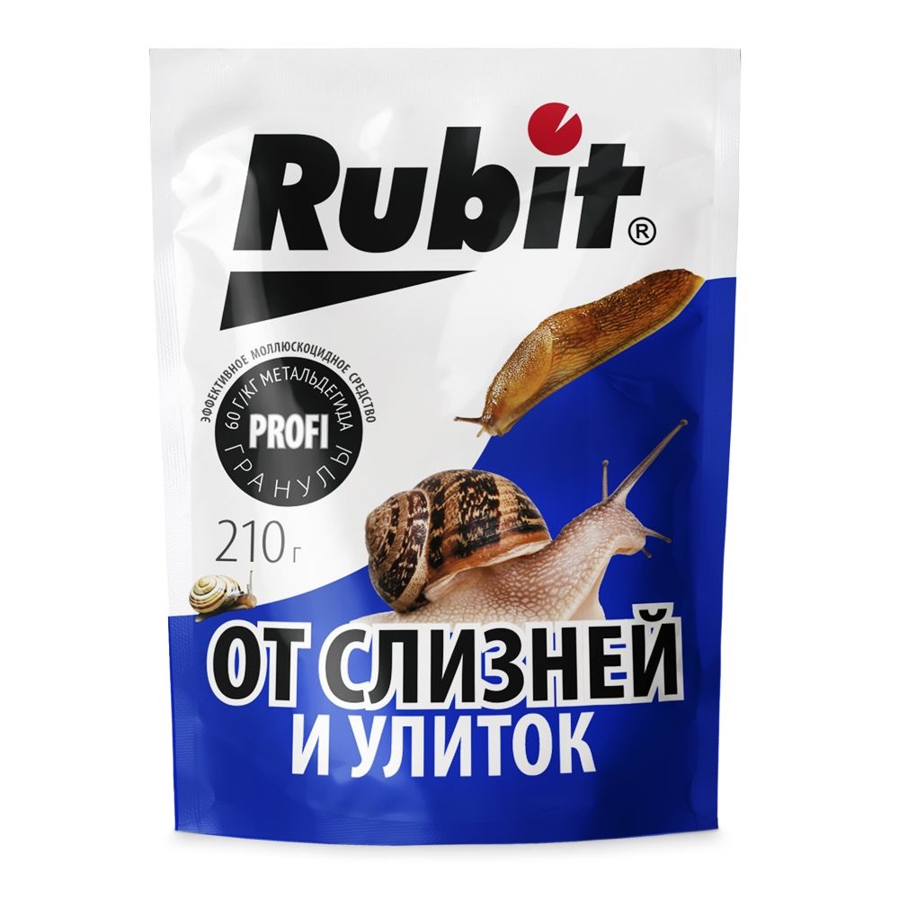 Средство защиты растений от улиток и слизней Rubit 210 г