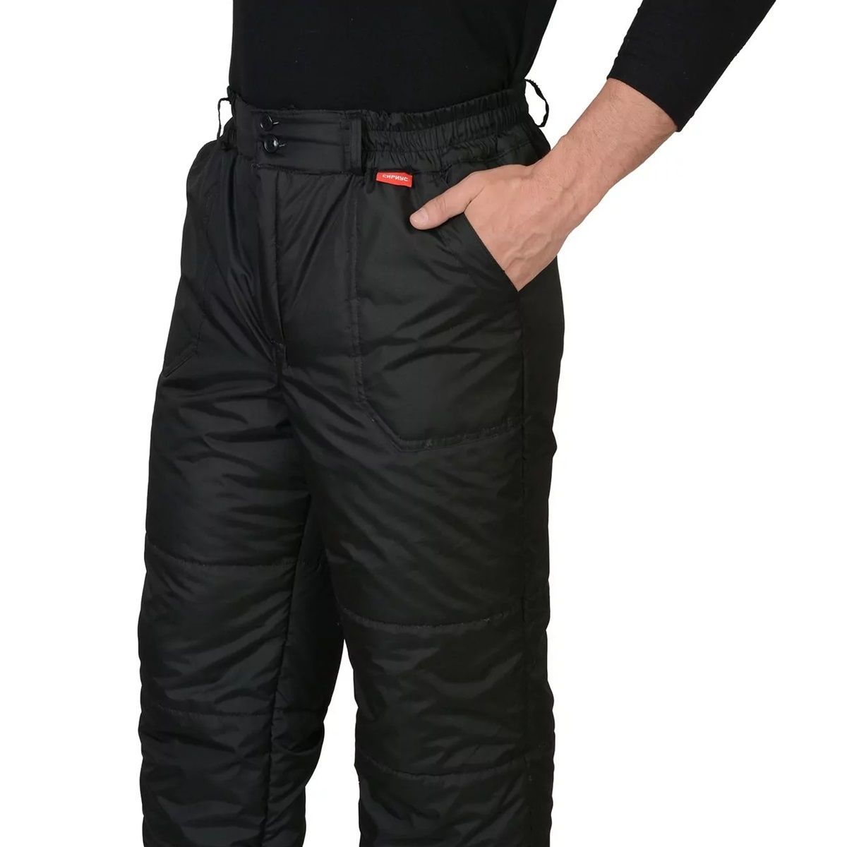 Брюки утепленные Европа черные р.112-116/182-188