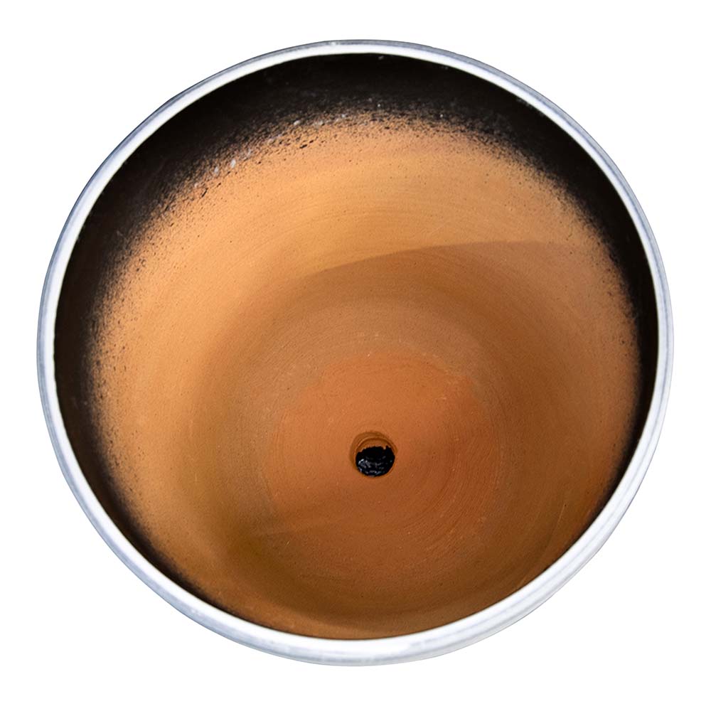 Горшок цветочный Бутон роспись лофт серый 18 см