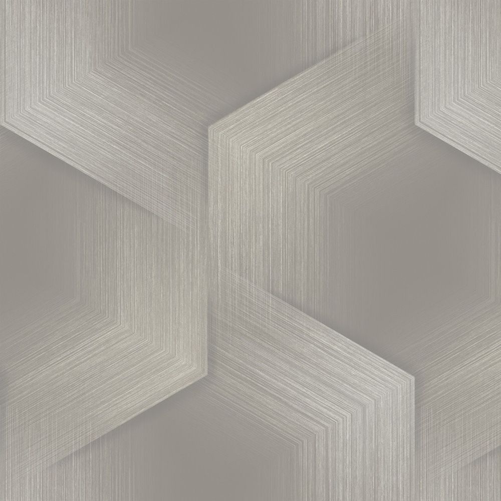 Обои WallSecret Hudson 9083-23 бежевые геометрия 3D 1,06х10,05 м
