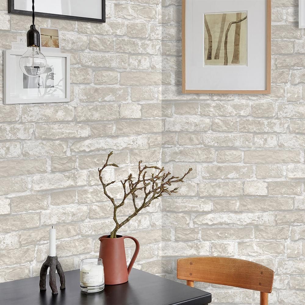 Обои Aurora Бастион С40 4081 03 бежевые кирпич 1,06х10,05 м