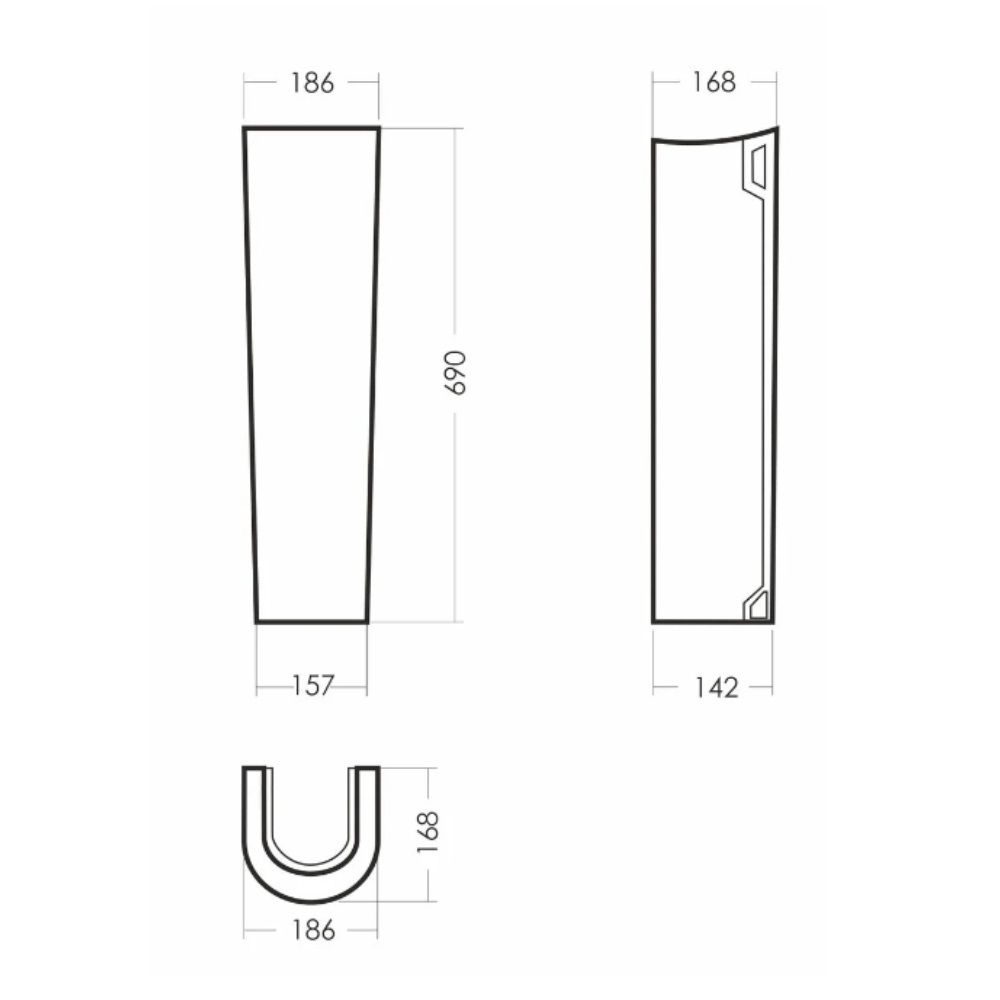 Пьедестал Самарский под раковину Sanita Комфорт/Эталон/Самарский/Аттика