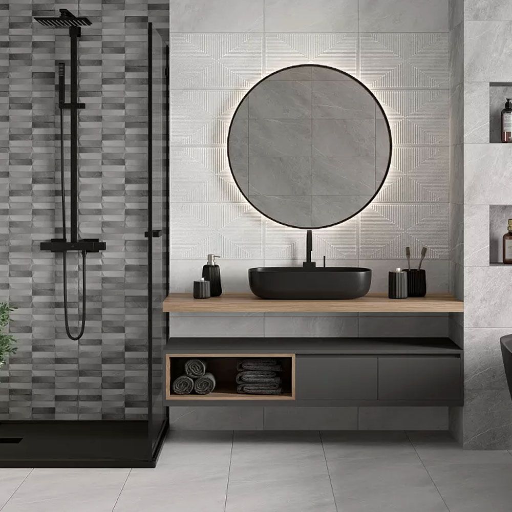 Декор Gracia Ceramica Magma grey decor 01 30х50 см серый