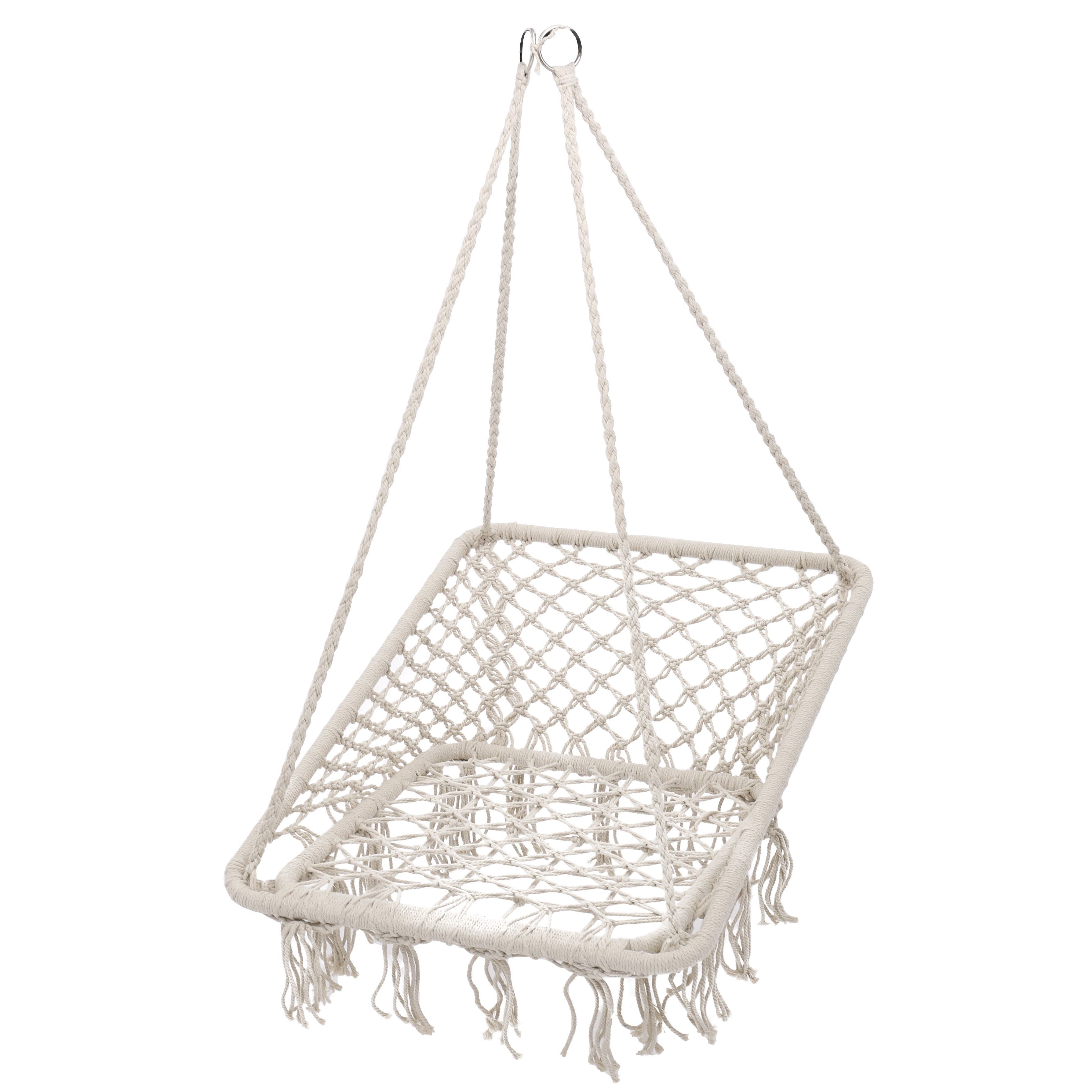 Качели подвесные плетеные Nolita 600х1100/500х580 мм до 110 кг бежевые 10922-7414