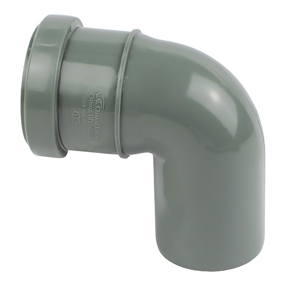 Отвод канализационный 50 мм 90°