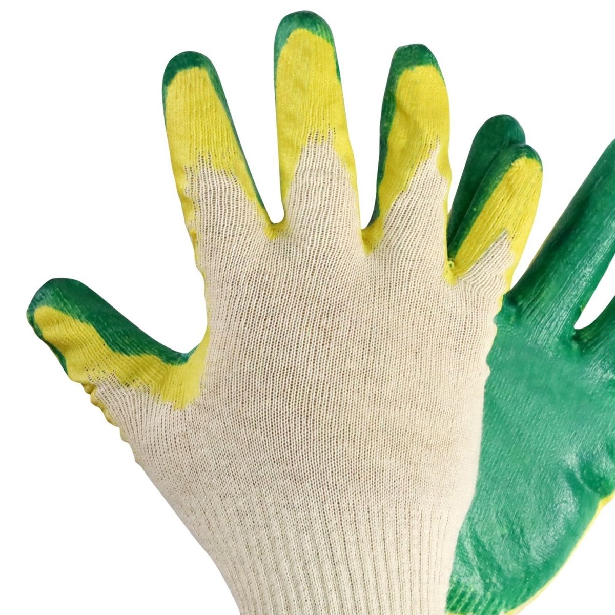 Перчатки х/б с двойным латексным обливом р. 9-10 002-02